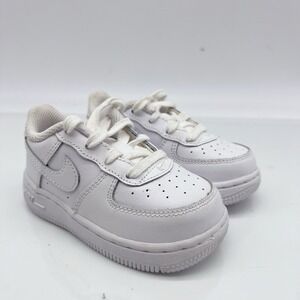 Nike Air Force 1  TD White Kid's Sneakers Toddler Triple White Low Top Size 6 C
